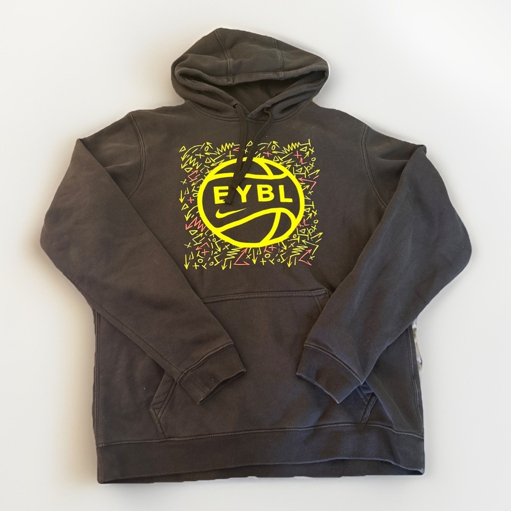 Nike EYBL Black Multicolored Sports Basketball Hoodie Size Medium Men's Athletic